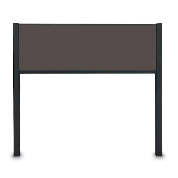 United Visual Products Corkboard, Single Door, Radius Frame, 24x36", Satin/Black Rubber UV7001-SATIN-RUBBER - main